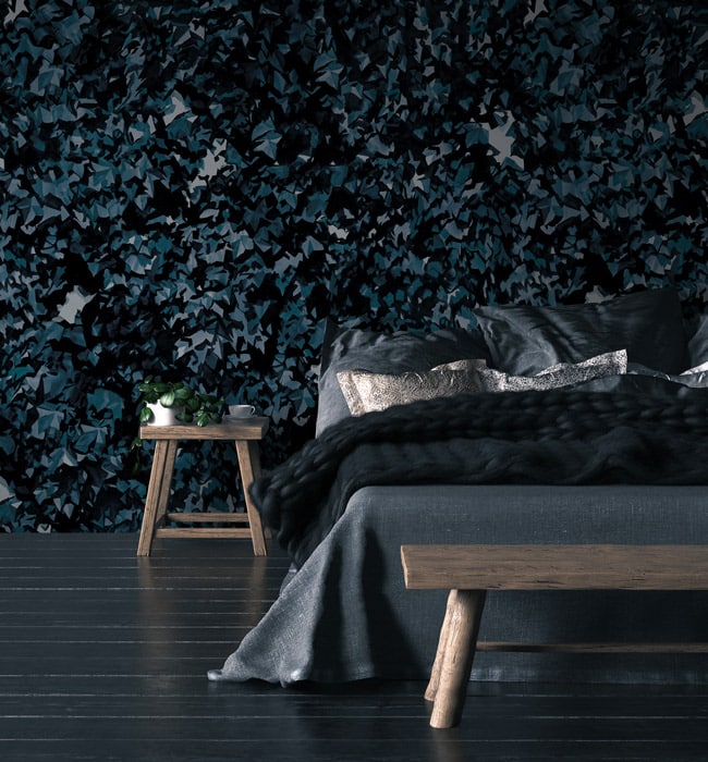 Blue Trendy Ivy Nature Wallpaper hero image