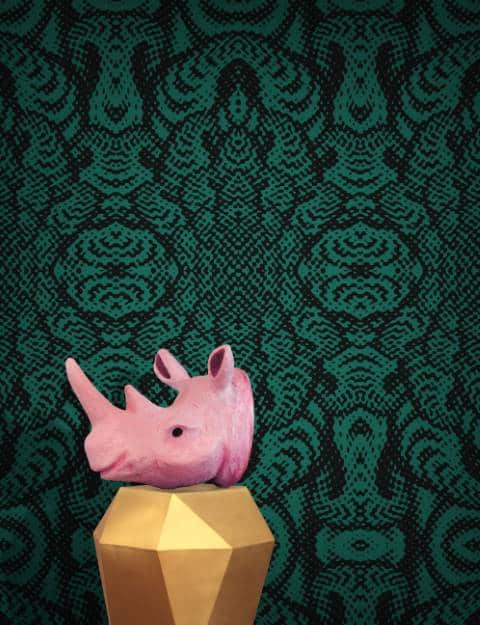 Green & Black Luxury Animal Print Wallpaper hero image