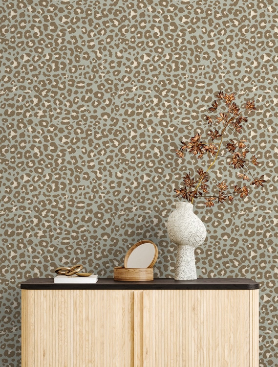 green leopard print wallpaper hero image