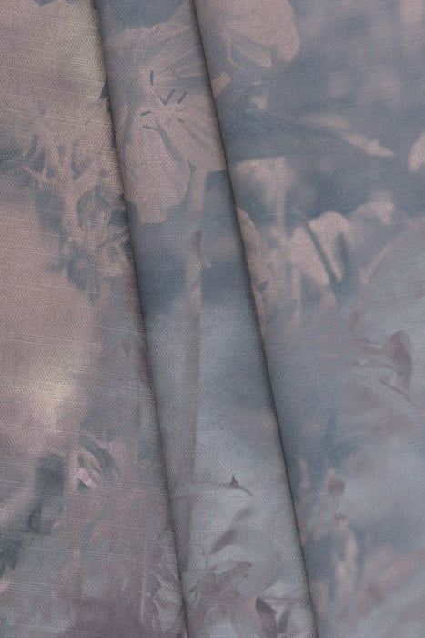 blue & pink floral fabric pattern image