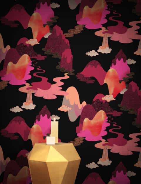 Black & Orange Quirky Scandinavian Kids Wallpaper hero image