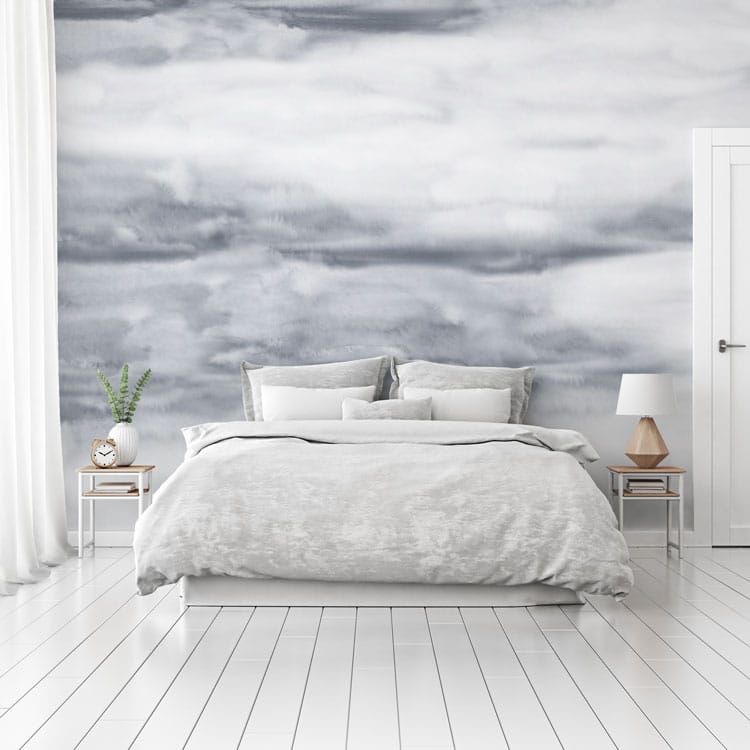 Grey Abstract Cloud Wallpaper Mural hero image