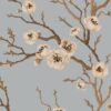 blue chinoiserie curtain fabric pattern image