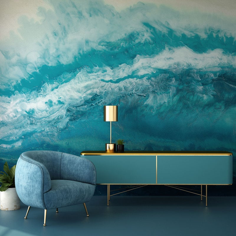 modern ocean wallpaper mural