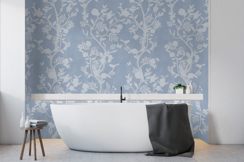 Bathroom Wallpaper Bliss: Blue Wallpapers To Relax To - Feathr™