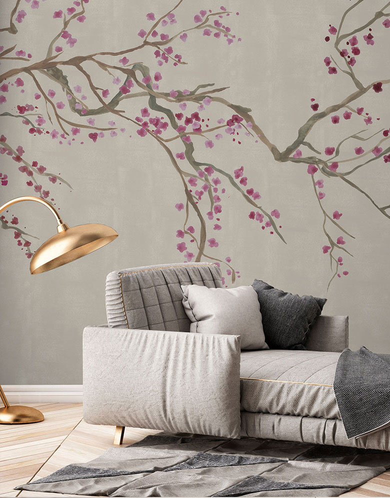 romatic cherry blossom wallpaper mural