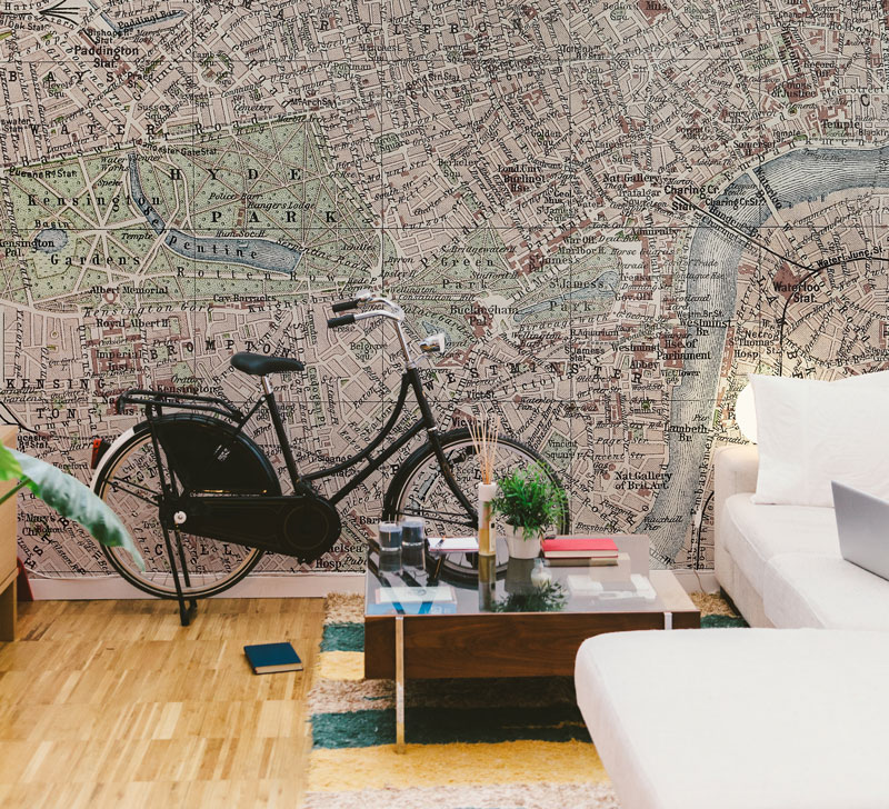 Vintage wallpaper for urban living - Feathr™ Wallpapers