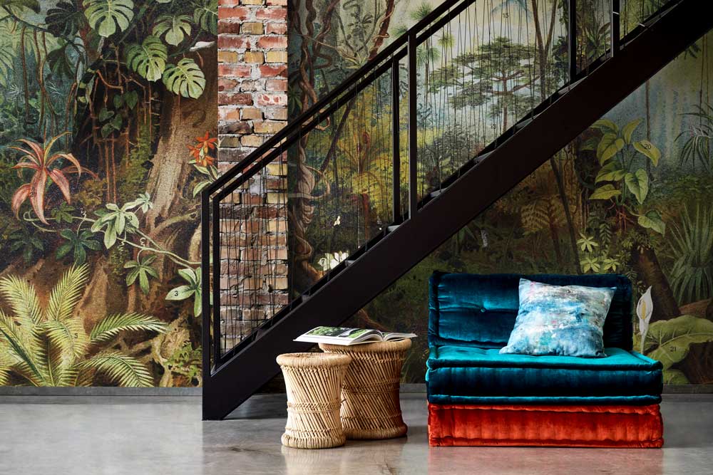 tropical statement wall mural