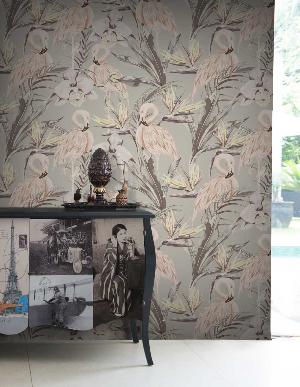 Tropical Flamingo wallpaper by Wallpaper + Wow