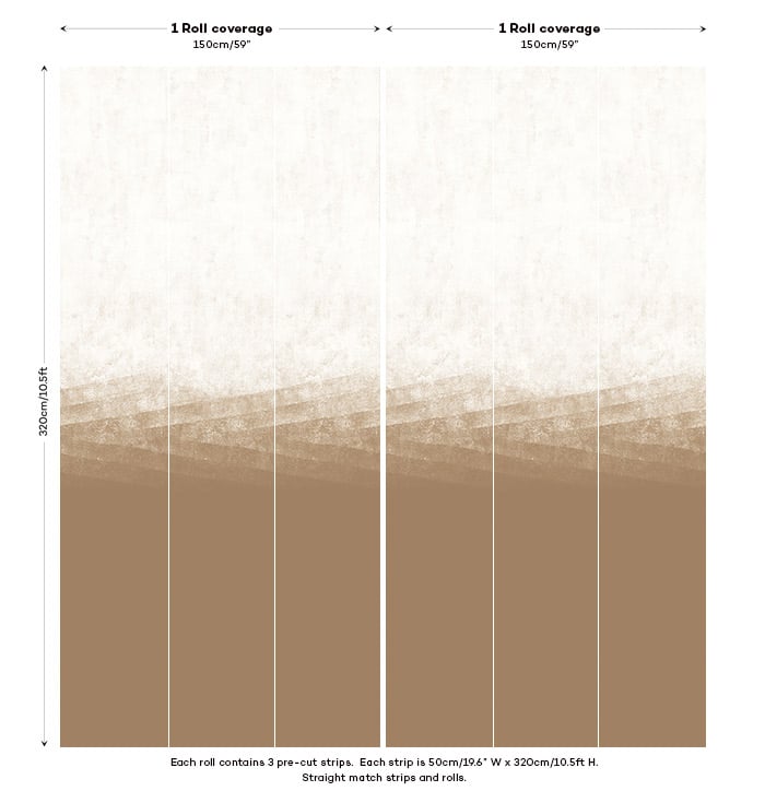 Brown & White Abstract Minimalist Stripe Wallpaper - Feathr Wallpapers