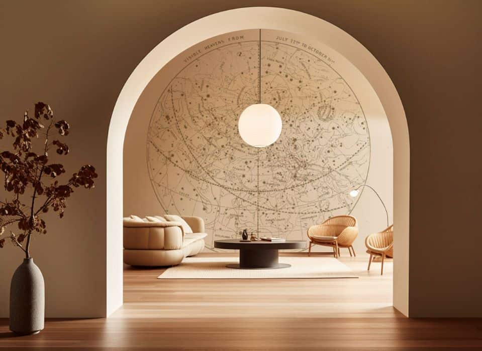 Star constellation wall mural Visible heavens