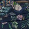 Blue Chinoiserie Peacock Linen-Cotton Fabric Pattern Image