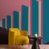 pink & blue architecture wallpaper mural hero image