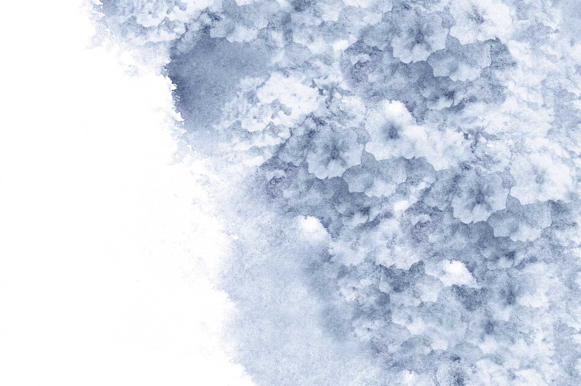 Blue & White Romantic Floral Blossom Wall Mural custom mural image