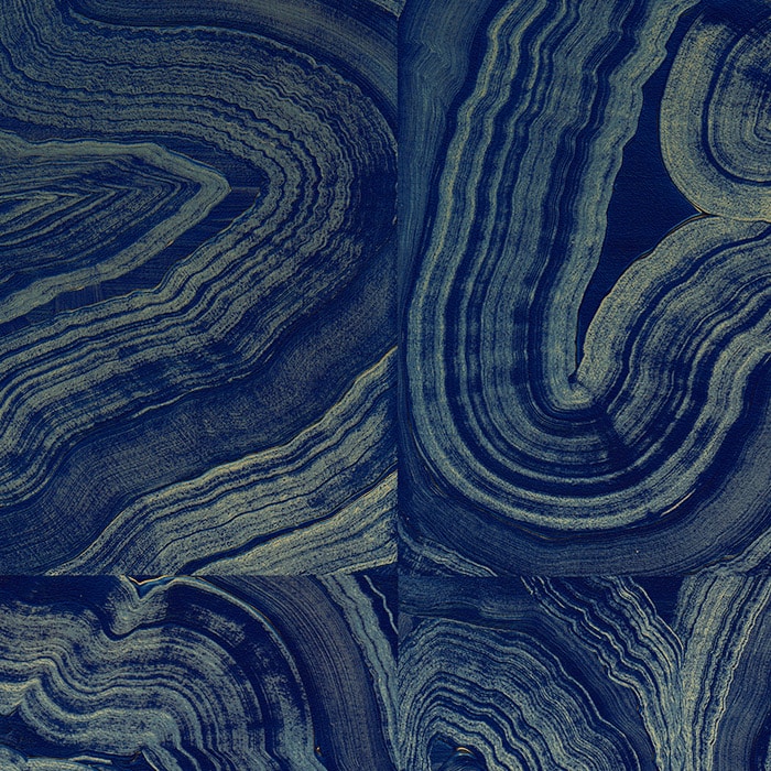 Blue & gold metallic geode wallpaper Feathr™ Wallpapers