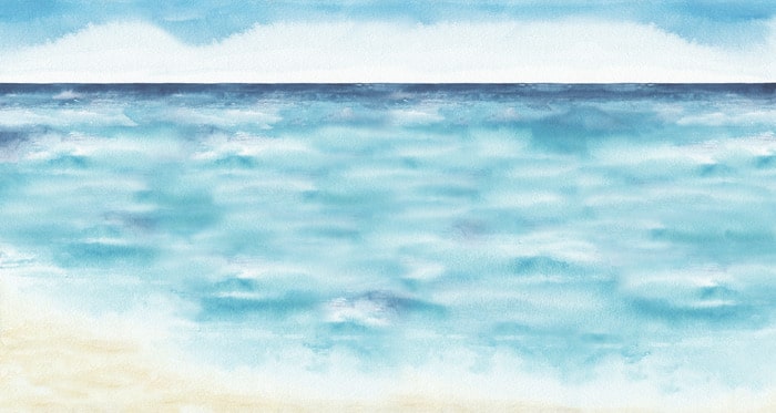 blue ocean wallpaper mural pattern image